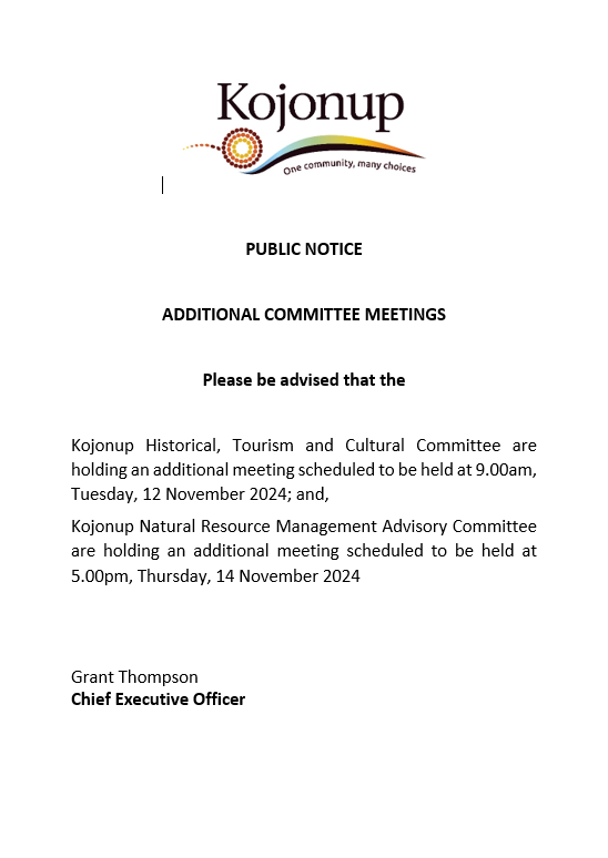 Additional Commitee Meetings